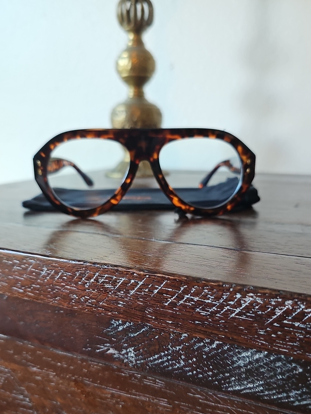 ●●EFE EYEGLASSES DK. BROWN TORTISE OVERSIZED EYE FRAMES NIB●●